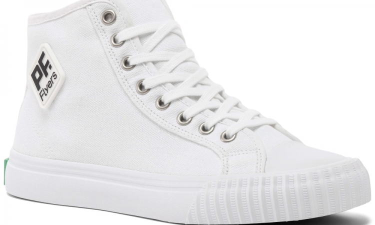 White Classic Center Hi Top | Unisex Canvas Sneaker - Click Image to Close