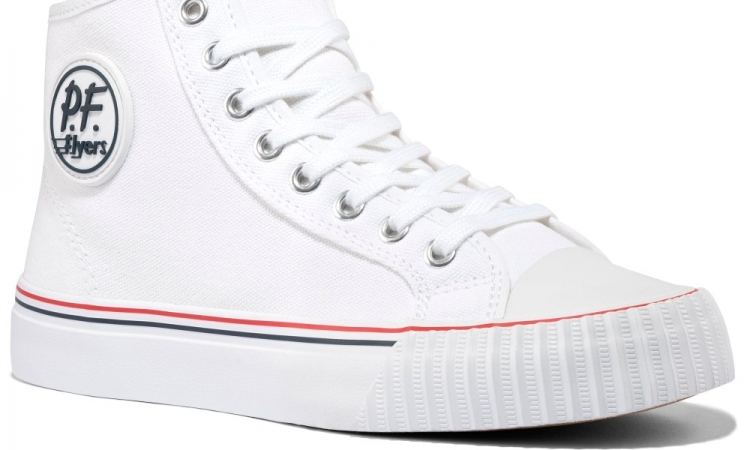 White Center Hi Top | Unisex Canvas Sneaker - Click Image to Close